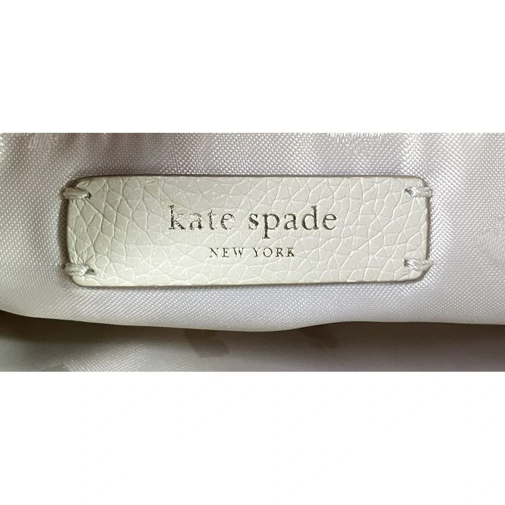 Kate Spade Womens Evangelie Larchmont Avenue Fabric Stripe Leather Satchel Purse
